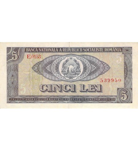ROUMANIE - 5 LEI 1966 - TTB