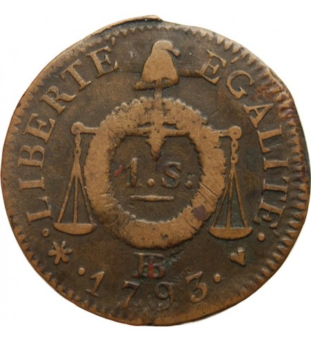 REVOLUTION FRANCAISE, CONVENTION - SOL AUX BALANCES 1793 BB STRASBOURG