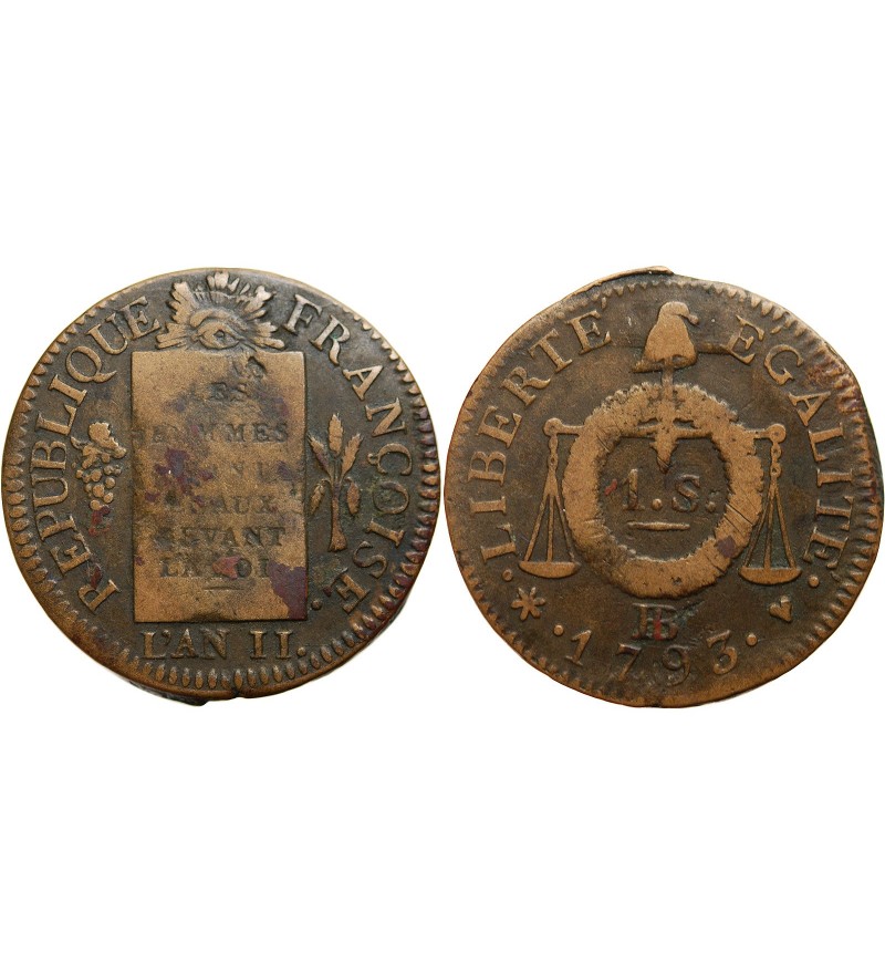 REVOLUTION FRANCAISE, CONVENTION - SOL AUX BALANCES 1793 BB STRASBOURG
