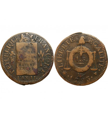 REVOLUTION FRANCAISE, CONVENTION - SOL AUX BALANCES 1793 BB STRASBOURG