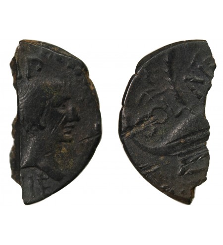 NEMAUSUS, NIMES, AUGUSTE ET AGRIPPA - 1/2 DUPONDIUS - 29 / 15 AV JC