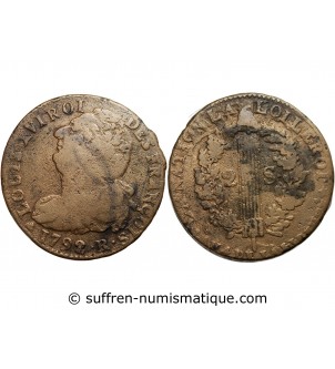REVOLUTION FRANCAISE, CONSTITUTION - 2 SOLS ROI DES FRANCOIS 1792 R ORLEANS