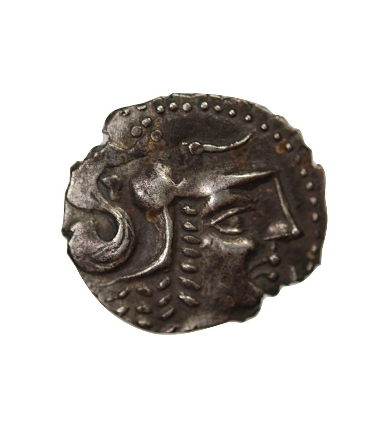 AULERQUES CENOMANS - DENIER ARGENT A LA TÊTE CASQUEE