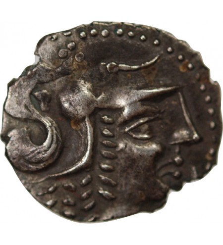 AULERQUES CENOMANS - DENIER ARGENT A LA TÊTE CASQUEE
