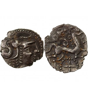 AULERQUES CENOMANS - DENIER ARGENT A LA TÊTE CASQUEE 2