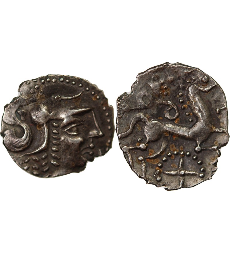 AULERQUES CENOMANS - DENIER ARGENT A LA TÊTE CASQUEE