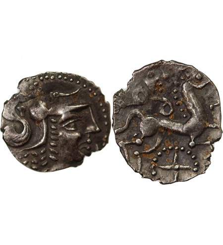 AULERQUES CENOMANS - DENIER ARGENT A LA TÊTE CASQUEE