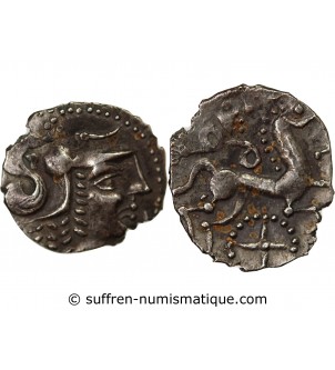 AULERQUES CENOMANS - DENIER ARGENT A LA TÊTE CASQUEE