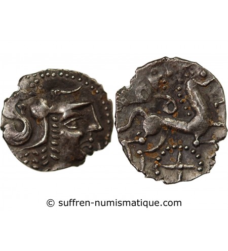 AULERQUES CENOMANS - DENIER ARGENT A LA TÊTE CASQUEE