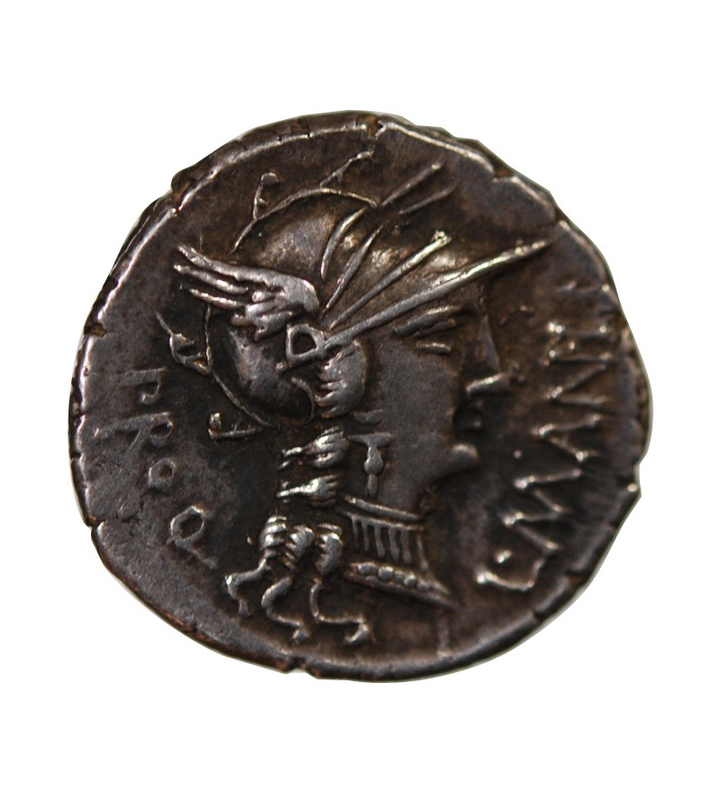 MANLIA - DENIER ARGENT 82 AV JC ROME