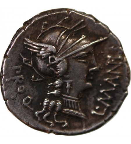 MANLIA - DENIER ARGENT 82 AV JC ROME