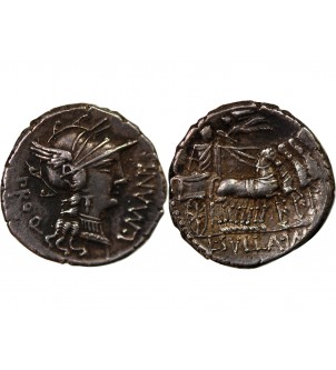 MANLIA - DENIER ARGENT 82 AV JC ROME 2