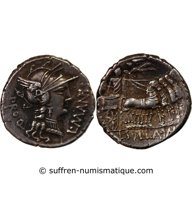 MANLIA - DENIER ARGENT 82 AV JC ROME