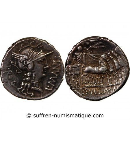MANLIA - DENIER ARGENT 82 AV JC ROME