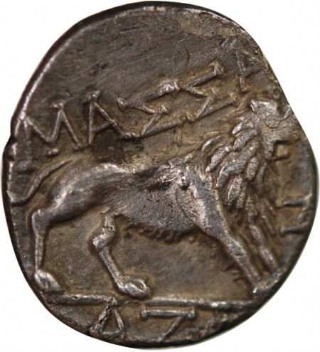 MARSEILLE, MASSALIA - DRACHME LÉGÈRE FOURRÉE - c.124 / 49 AV JC