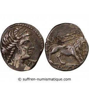 MARSEILLE, MASSALIA - DRACHME LÉGÈRE FOURRÉE - c.124 / 49 AV JC