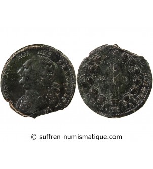 LOUIS XVI, CONSTITUTION - 12 DENIERS 1791 BB STRASBOURG