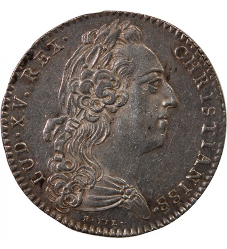 ETATS DE BRETAGNE, LOUIS XV – JETON ARGENT 1766 RENNES Daniel 116