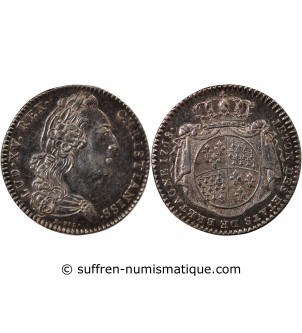 ETATS DE BRETAGNE, LOUIS XV – JETON ARGENT 1768 RENNES Daniel 119