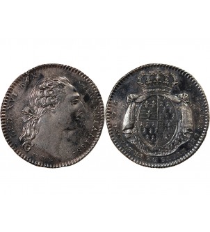 ETATS DE BRETAGNE, LOUIS XVI – JETON ARGENT 1776 RENNES Daniel 125 2