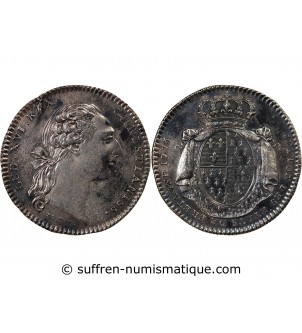 ETATS DE BRETAGNE, LOUIS XVI – JETON ARGENT 1776 RENNES Daniel 125