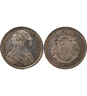 ETATS DE BRETAGNE, LOUIS XVI – JETON ARGENT 1780 RENNES Daniel 127 2