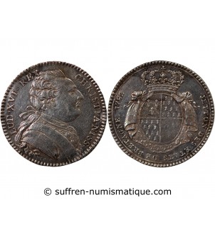ETATS DE BRETAGNE, LOUIS XVI – JETON ARGENT 1782 RENNES Daniel 129