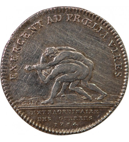 EXTRAORDINAIRE DES GUERRES, LOUIS XV - JETON ARGENT 1754