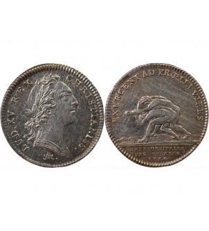EXTRAORDINAIRE DES GUERRES, LOUIS XV - JETON ARGENT 1754 2