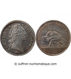 EXTRAORDINAIRE DES GUERRES, LOUIS XV - JETON ARGENT 1754