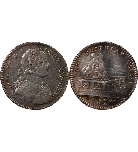 TRESOR ROYAL, LOUIS XV - JETON ARGENT 1726