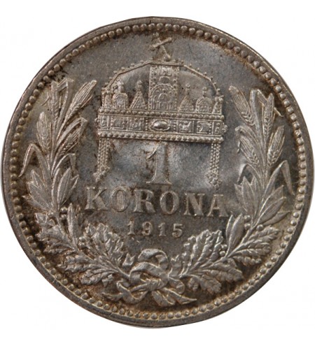 HONGRIE, FRANÇOIS-JOSEPH Ier - KORONA ARGENT 1915 KB