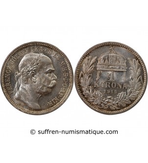 HONGRIE, FRANÇOIS-JOSEPH Ier - KORONA ARGENT 1915 KB
