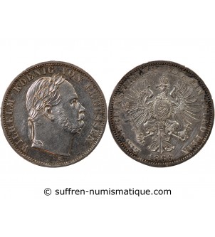 ALLEMAGNE, PRUSSE, WILHELM Ier - THALER ARGENT 1866 A BERLIN
