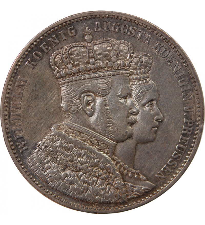 ALLEMAGNE, PRUSSE, WILHELM Ier - THALER ARGENT 1861 A BERLIN