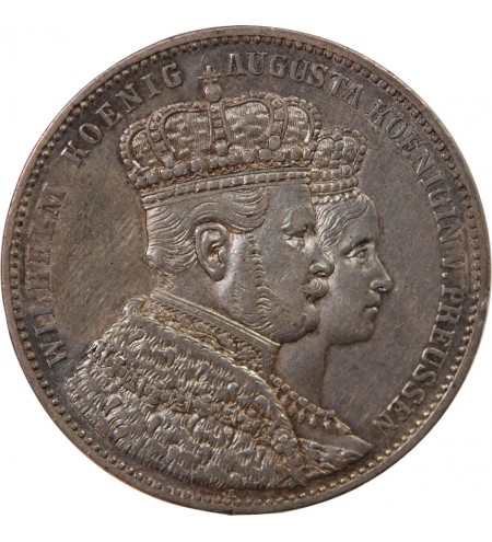 ALLEMAGNE, PRUSSE, WILHELM Ier - THALER ARGENT 1861 A BERLIN