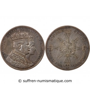 ALLEMAGNE, PRUSSE, WILHELM Ier - THALER ARGENT 1861 A BERLIN