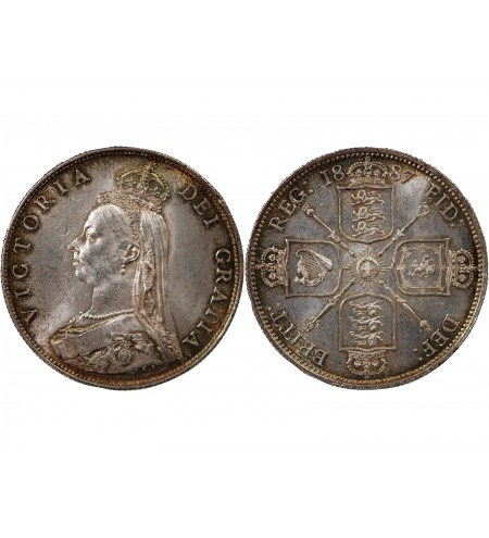 GRANDE-BRETAGNE, VICTORIA - FLORIN ARGENT 1887