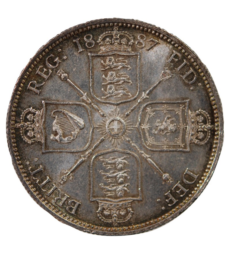 GRANDE-BRETAGNE, VICTORIA - FLORIN ARGENT 1887