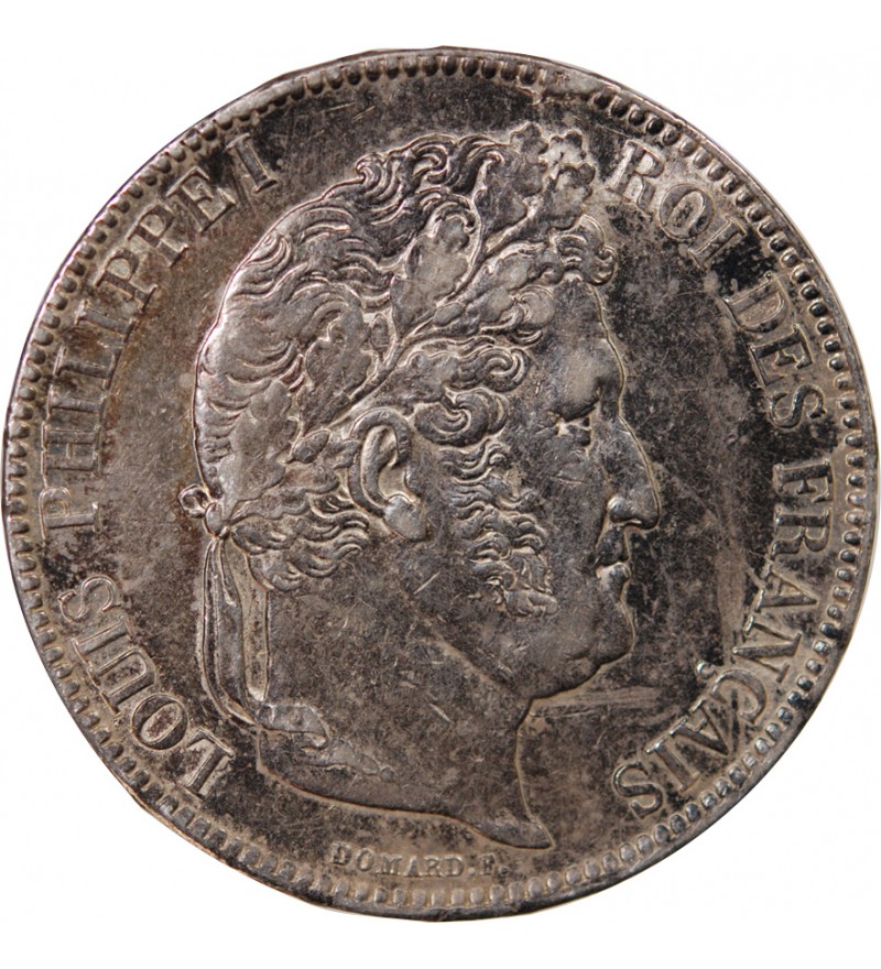 LOUIS PHILIPPE﻿ - 5 FRANCS ARGENT 1837 A PARIS "Type Domard, Tr relief"