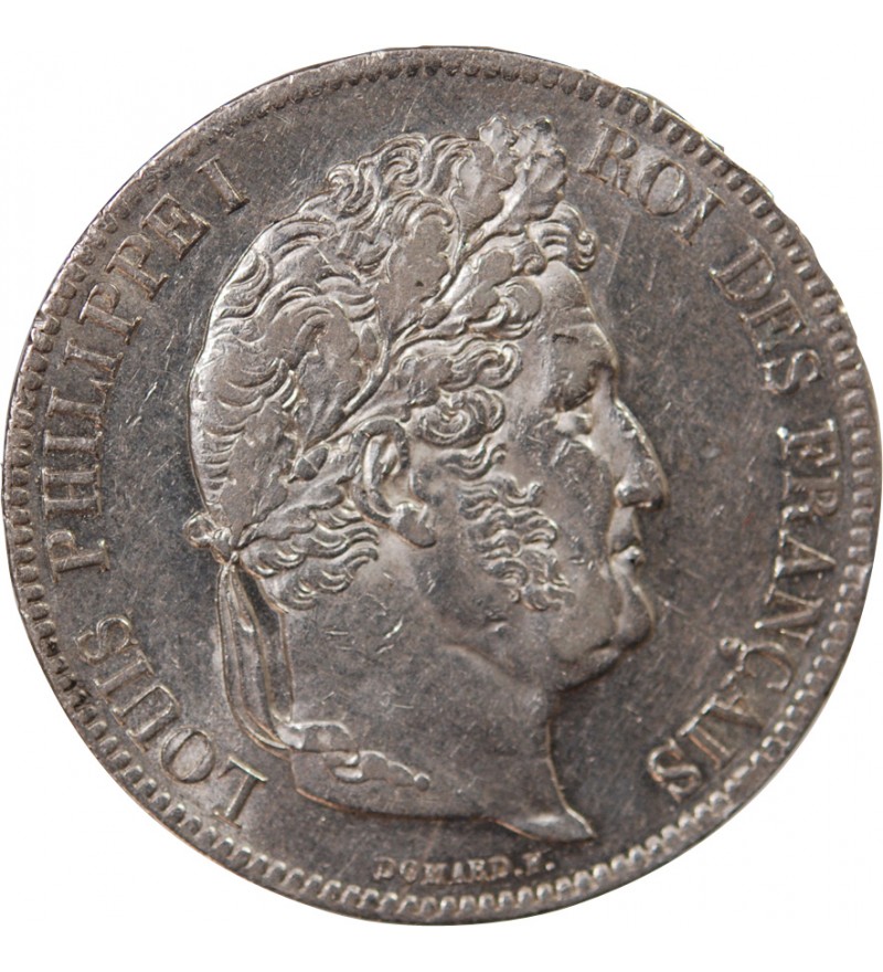 LOUIS PHILIPPE﻿ - 5 FRANCS ARGENT 1840 B ROUEN "Type Domard, Tr relief"