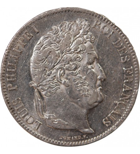 LOUIS PHILIPPE﻿ - 5 FRANCS ARGENT 1840 B ROUEN "Type Domard, Tr relief"