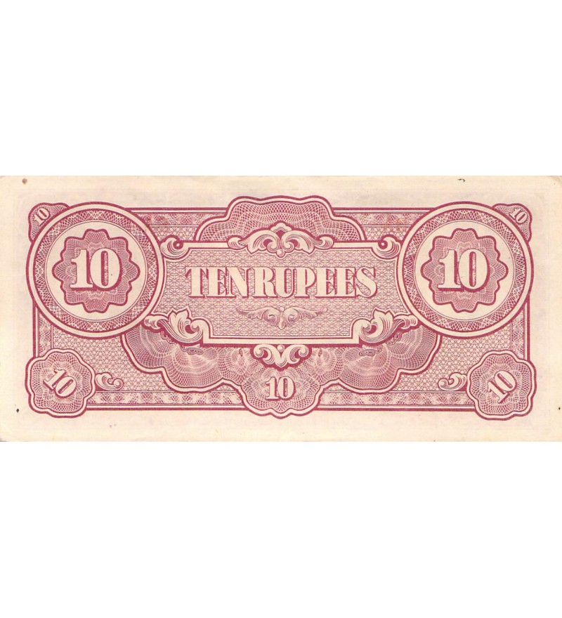 BIRMANIE, OCCUPATION JAPONAISE - 10 RUPEES 1942 / 1944 - SPL
