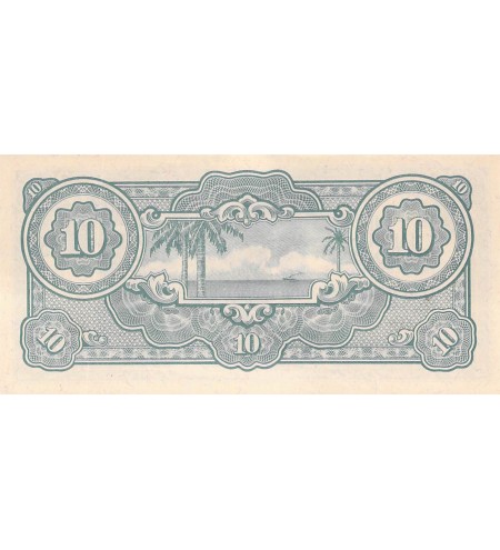 MALAISIE  OCCIDENTALE, OCCUPATION JAPONAISE - 10 DOLLARS 1942 / 1944