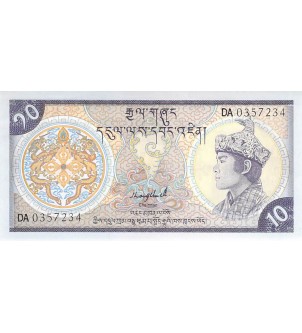 BHOUTAN, J. SINGYE WANGCHUCK - 10 NGULTRUM 1992 - SPL