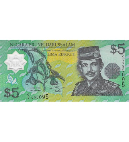 BRUNEI, HASSANAL BOLKIAH - 5 RINGGIT 2002 - NEUF