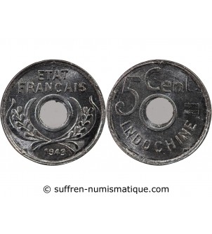 INDOCHINE FRANCAISE - 5 CENTIMES 1943