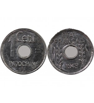 INDOCHINE FRANCAISE - 1 CENTIME 1943 2