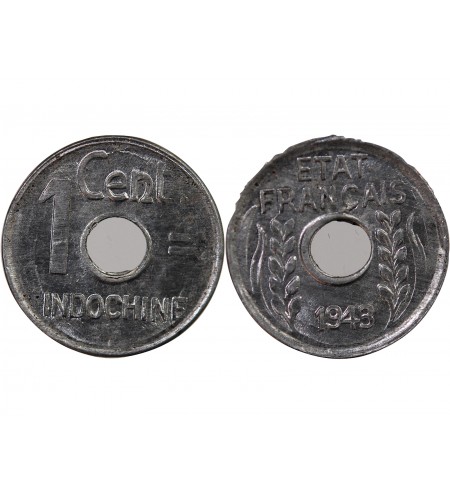 INDOCHINE FRANCAISE - 1 CENTIME 1943
