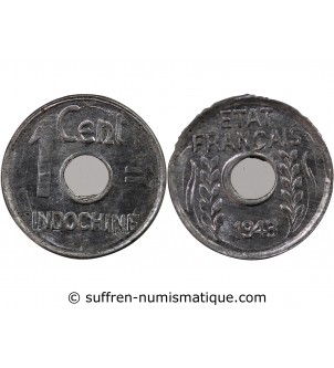INDOCHINE FRANCAISE - 1 CENTIME 1943